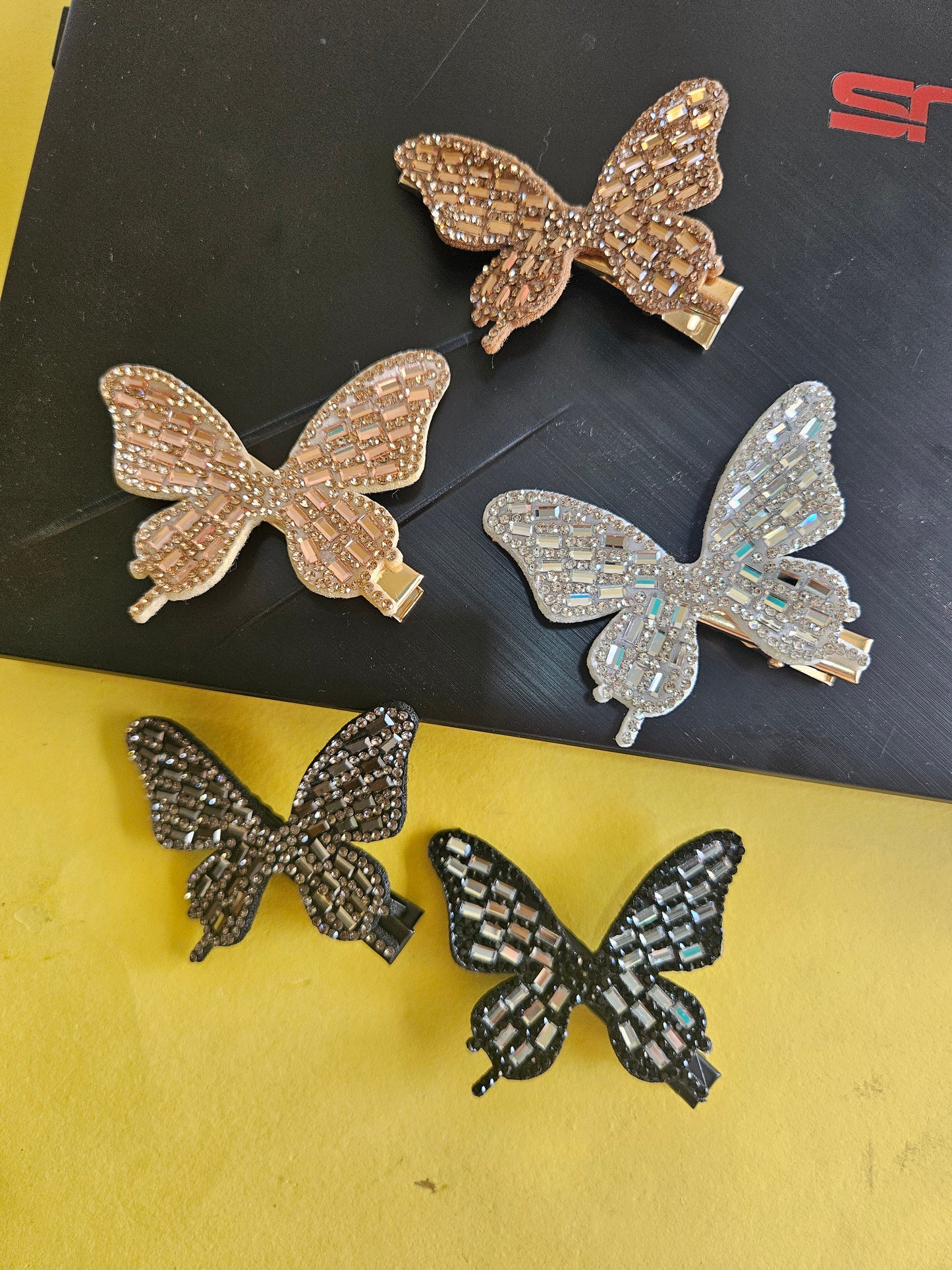 Stone butterfly jumbo clips