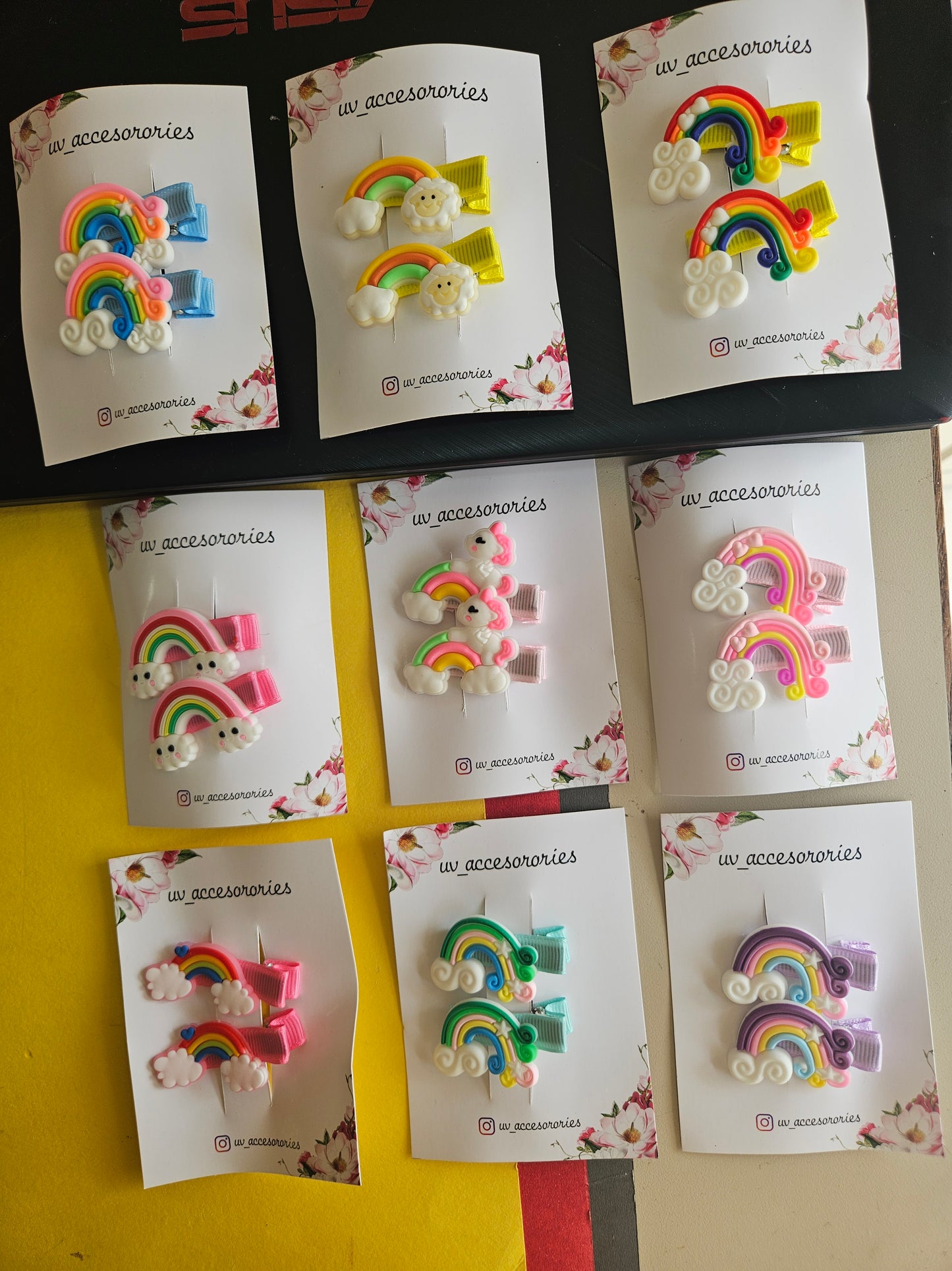 Rainbow clips