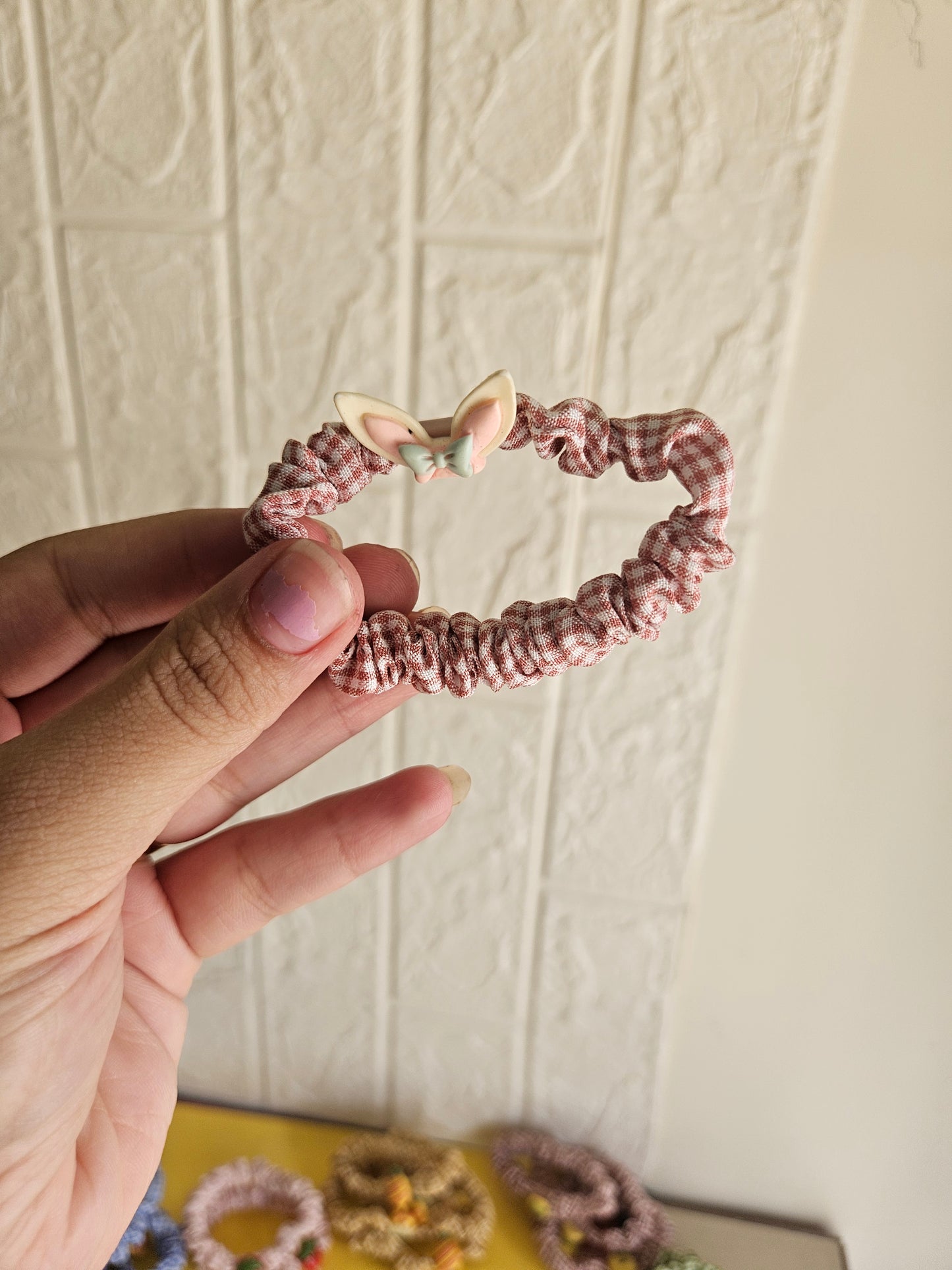 Ruffled animal scrunchies