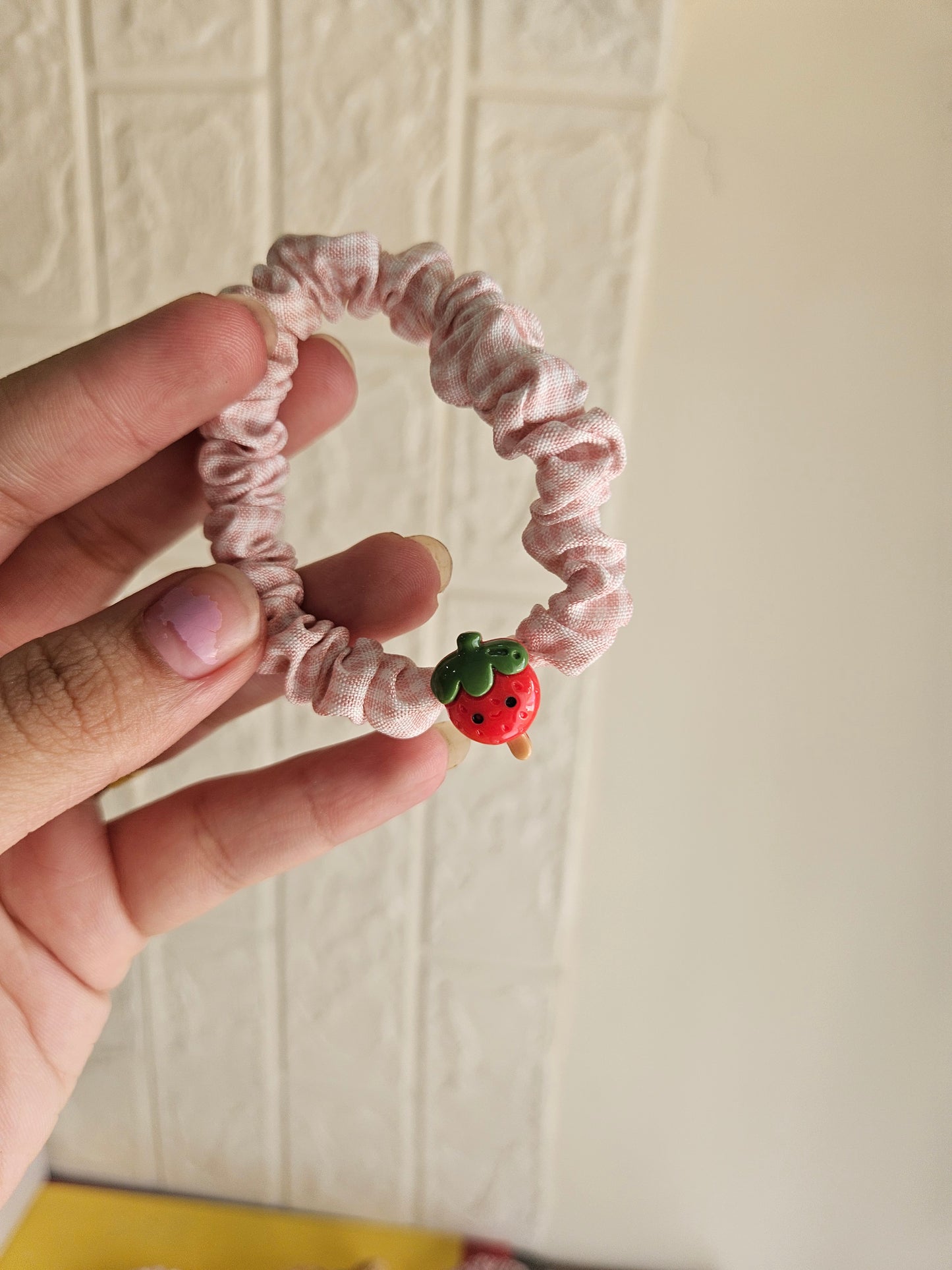 Ruffled fruit scrunchies