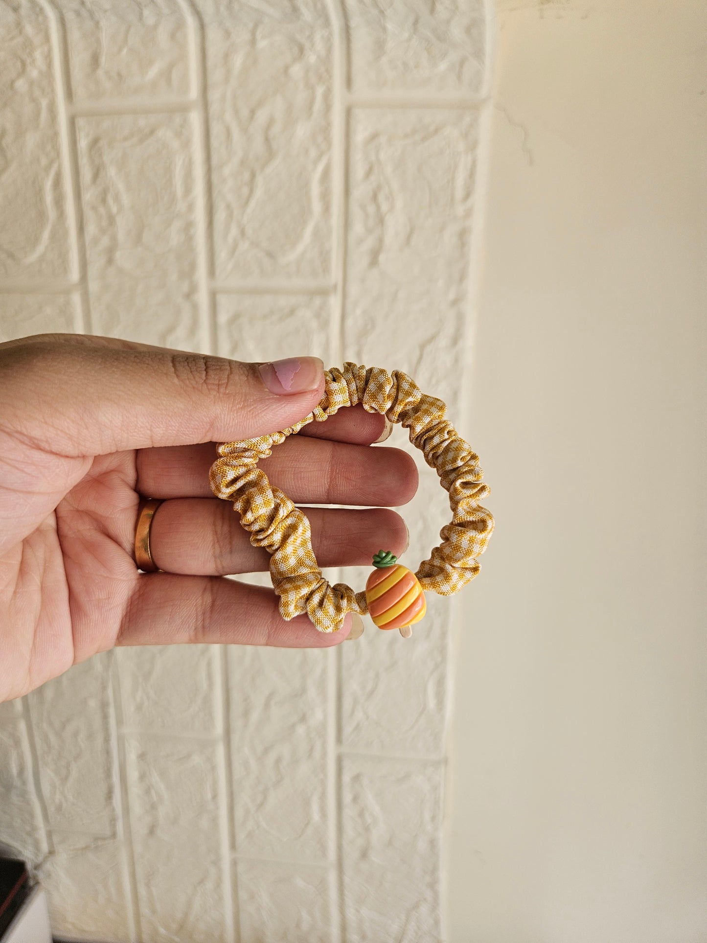 Ruffled fruit scrunchies