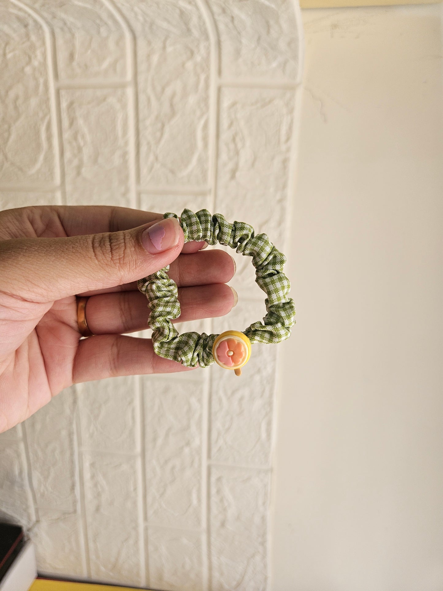 Ruffled fruit scrunchies