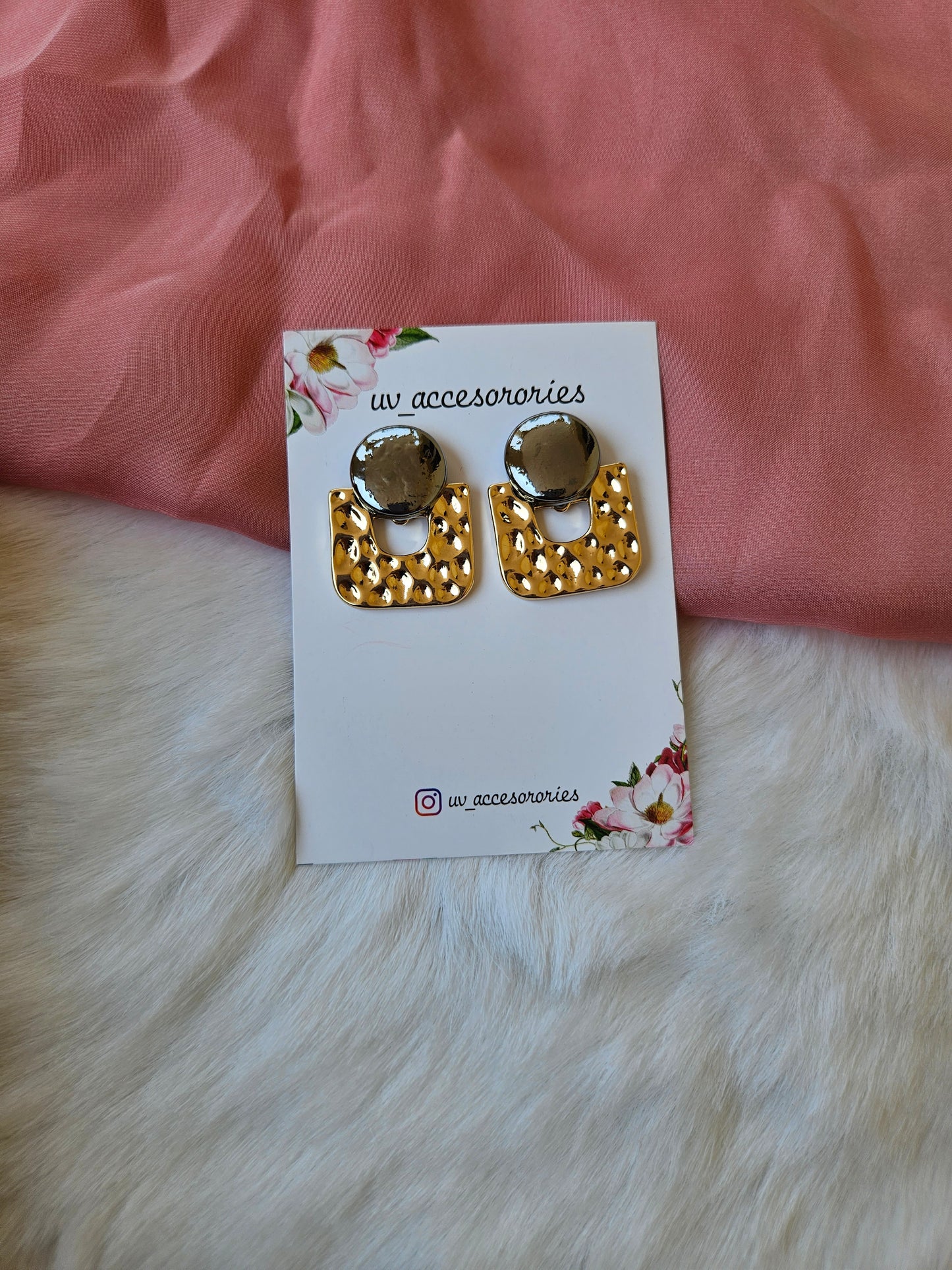 Gold plated western earrings