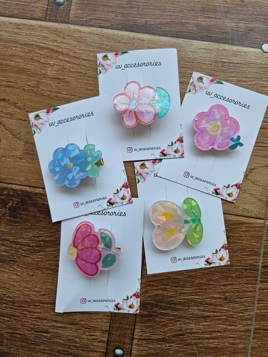 Flower lighting clips