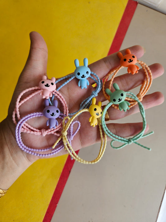 Rabbit cartoon hairties