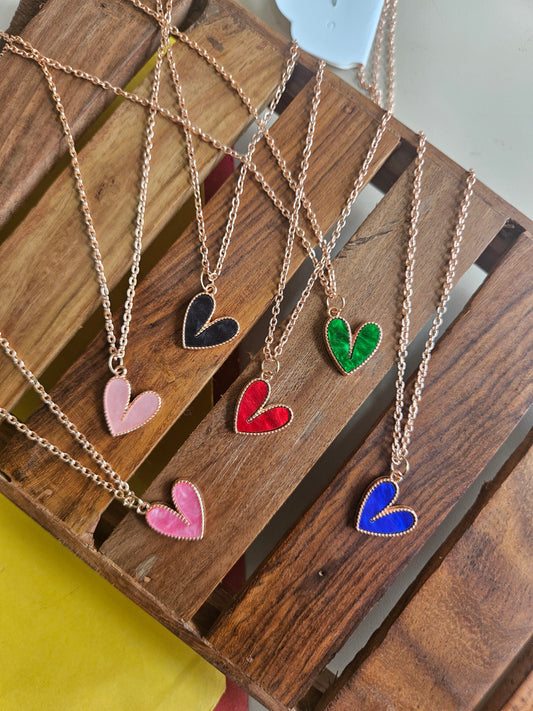 Heart pendant chains (rosegold)