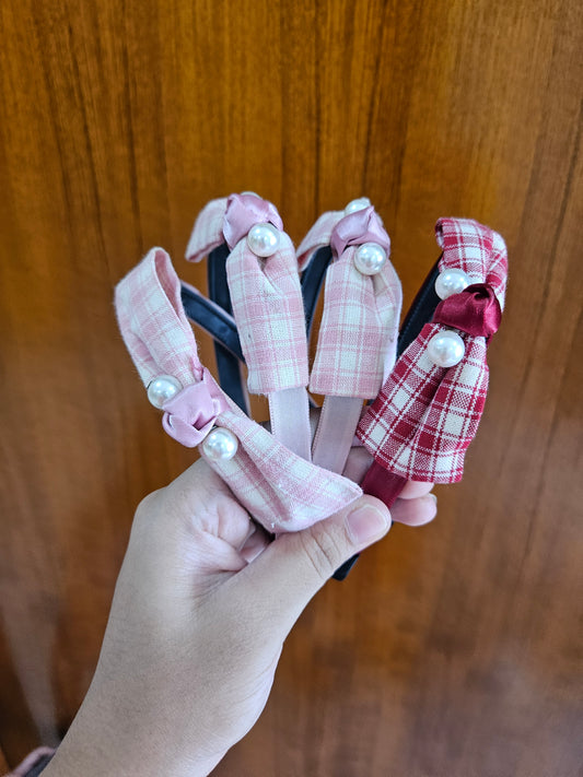 Checks bow headband