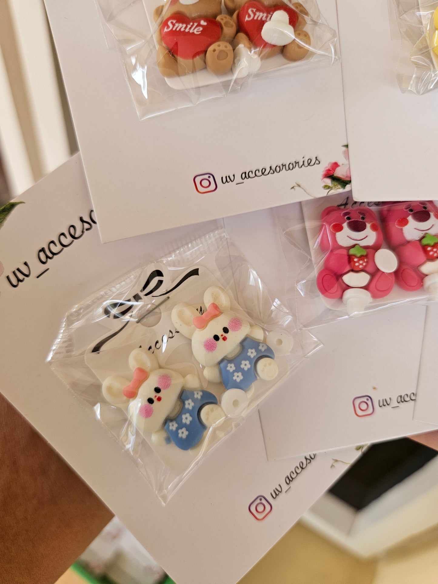 Teddy clip on earrings