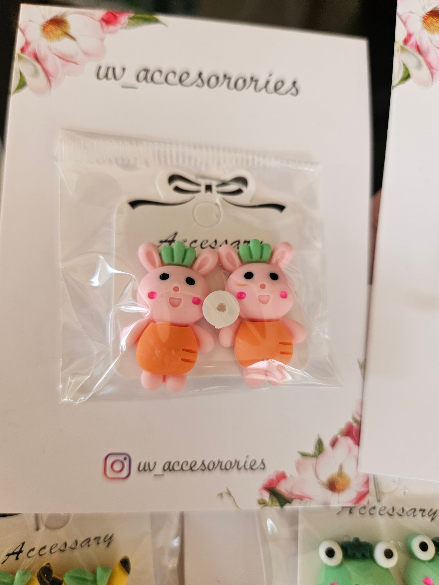 Cartoon clip on earrings