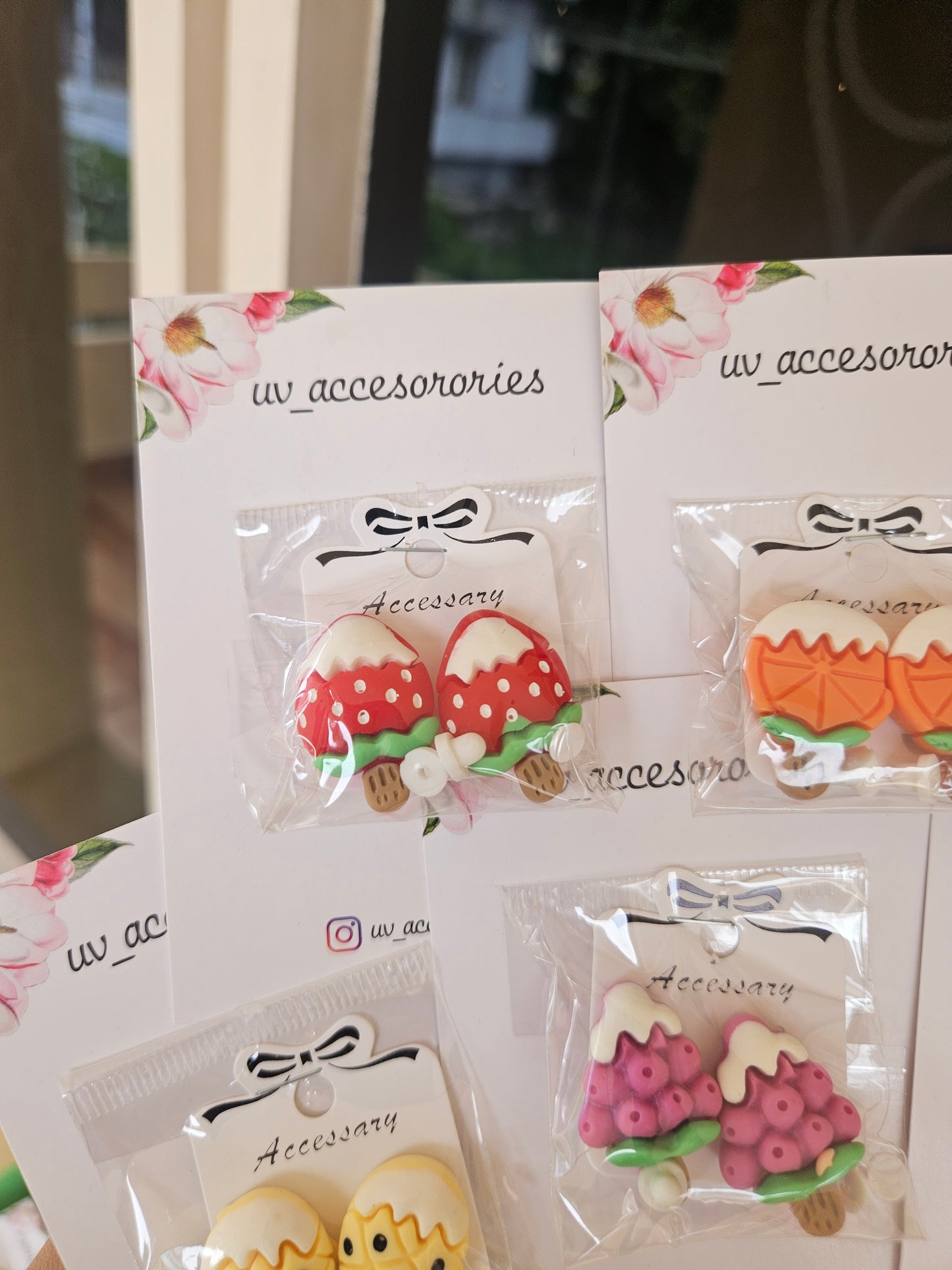 Fruit clip on earring