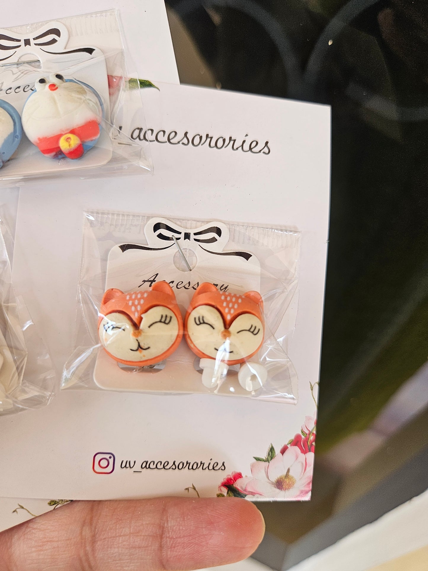 Cartoon clip on earring