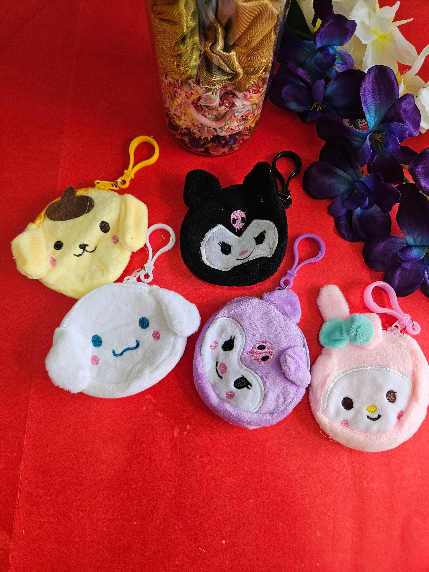 Sanrio fur pouches