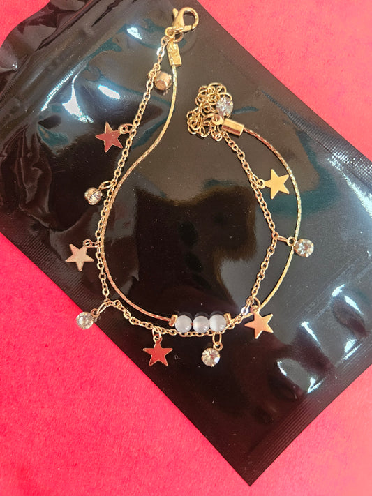 Star double chain bracelet