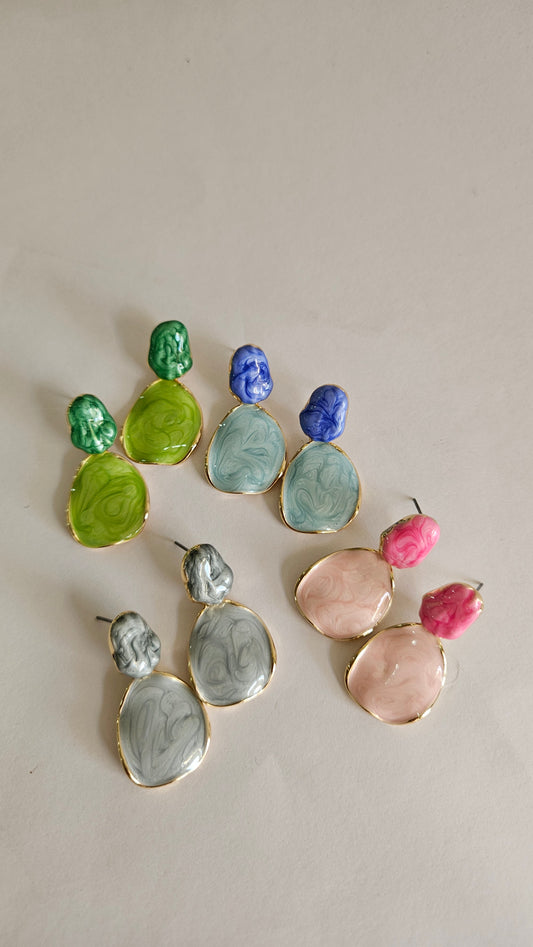 Enamel earrings