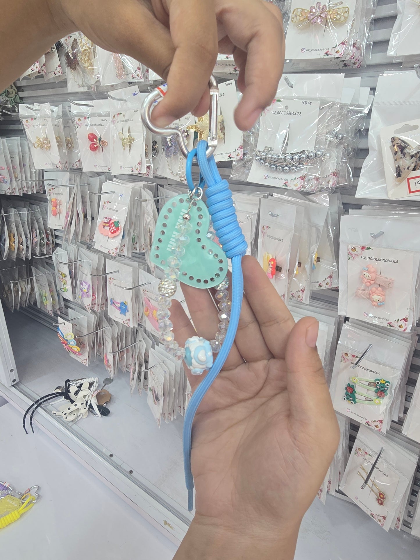 Heart beads bagcharm