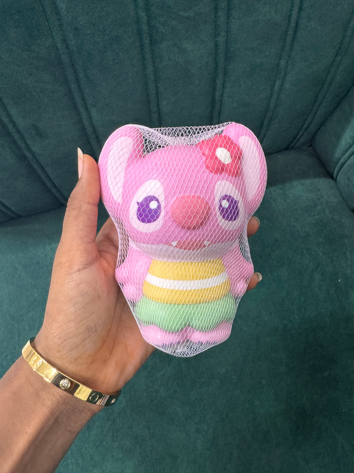 Character-themed squishy mesh toy