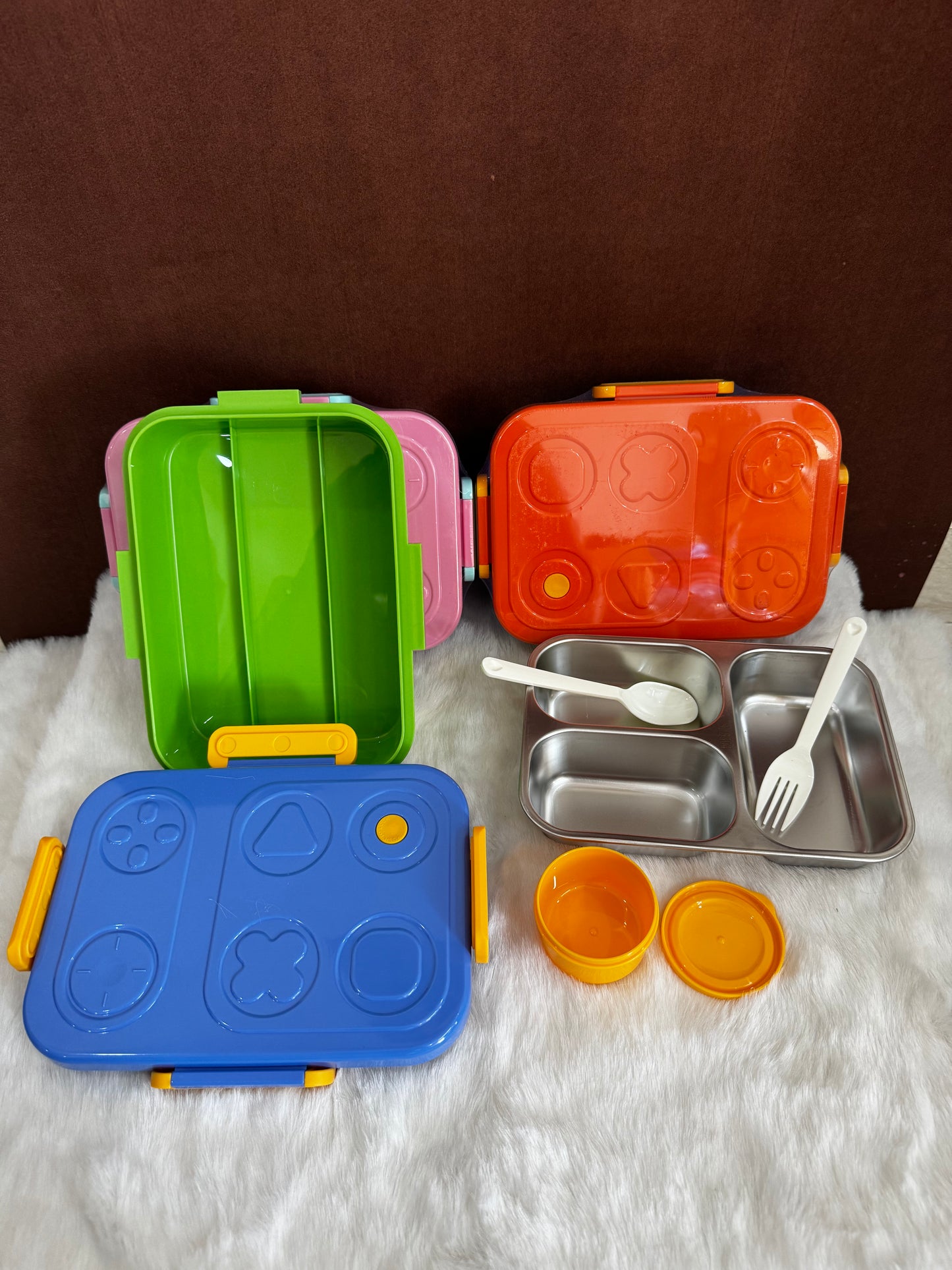 3 grid stainless steel lunch box