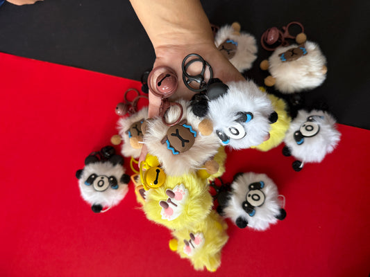 Fur animal keychains