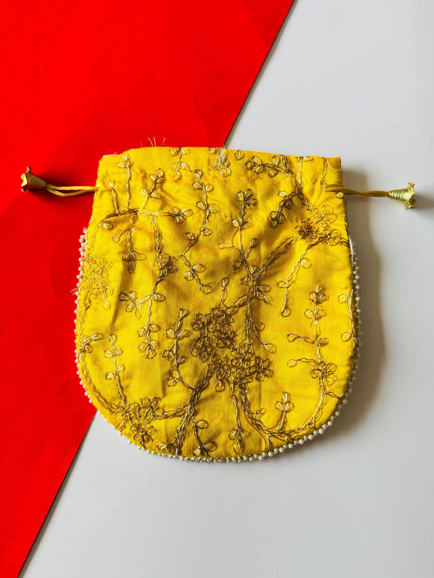 Embroidery potli