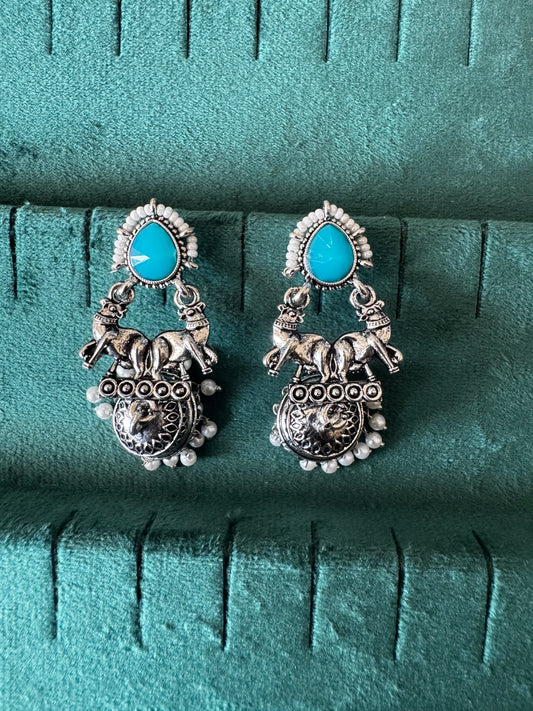 Camel jhumkas