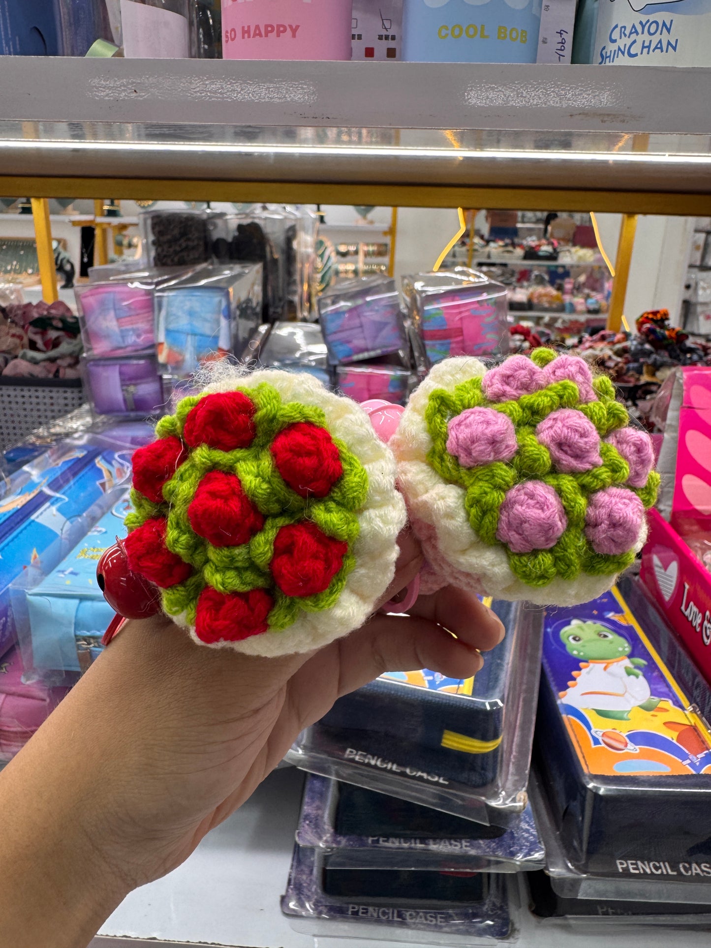 Mini boquet crochet keychain