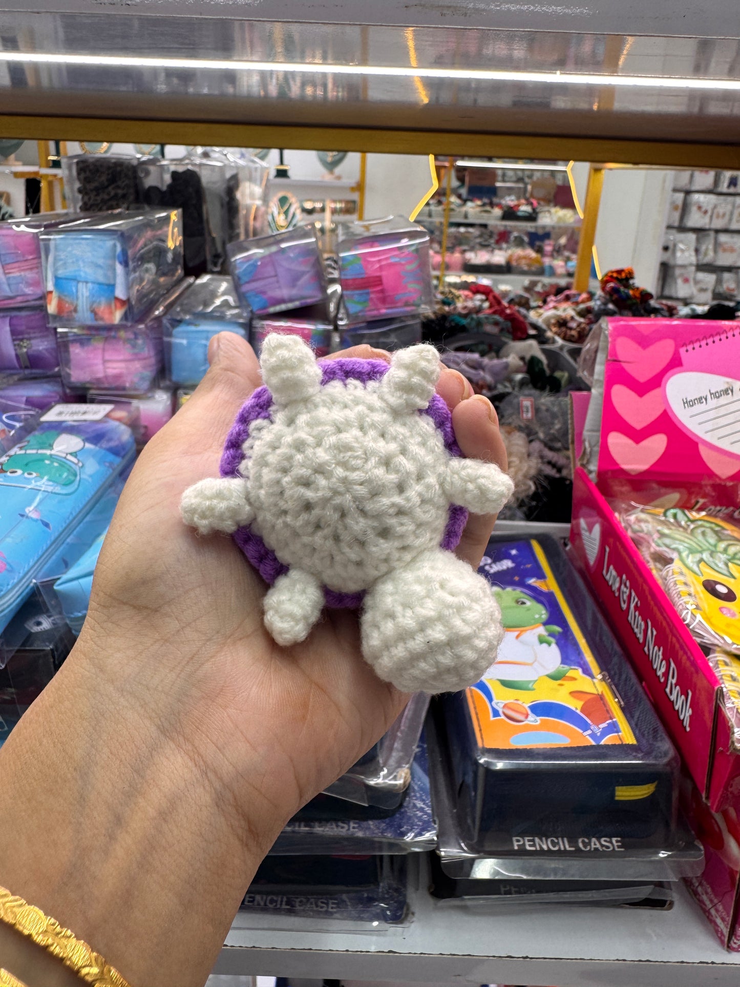 Tortoise crochet keychain
