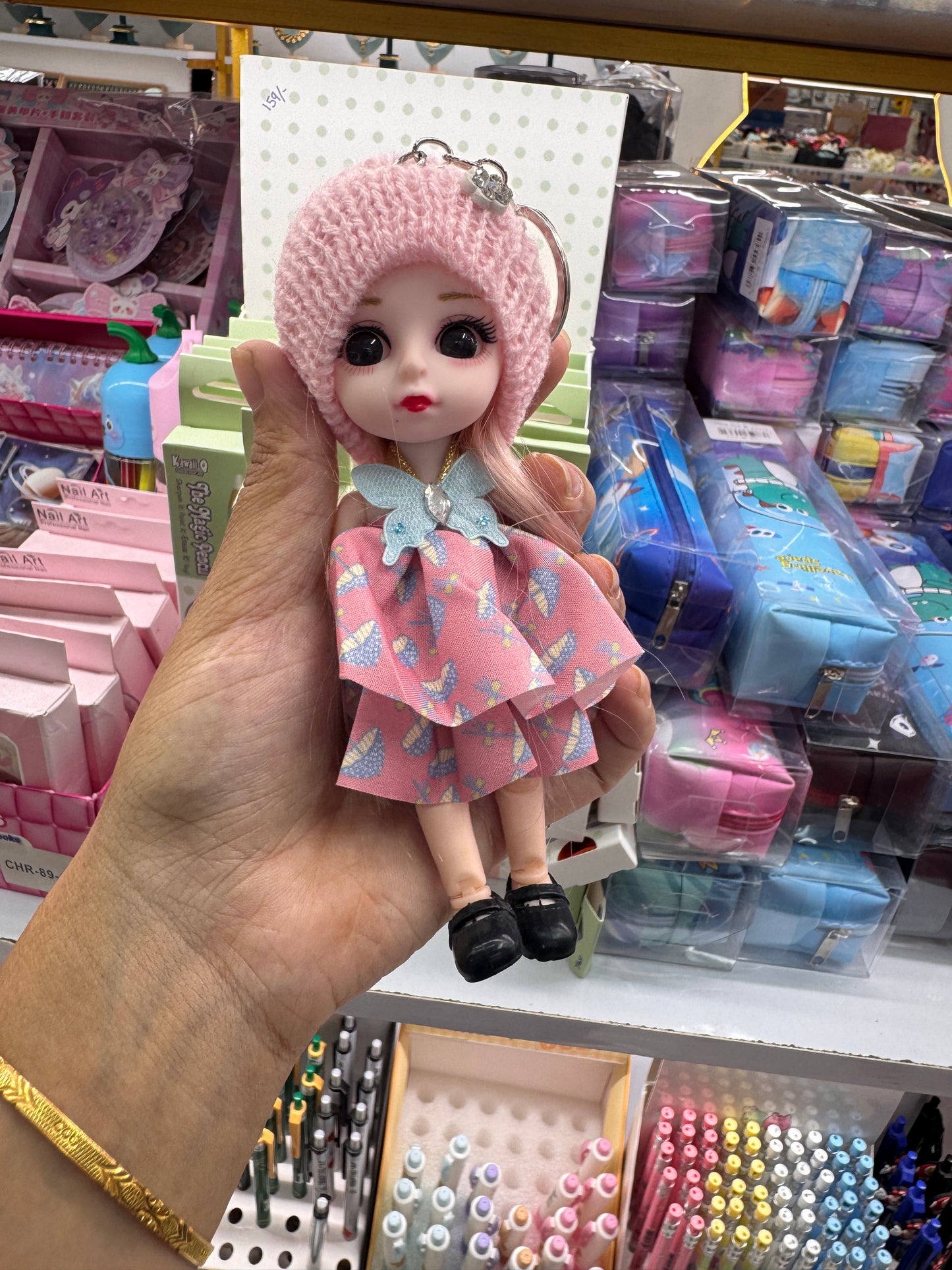 Movable doll keychains