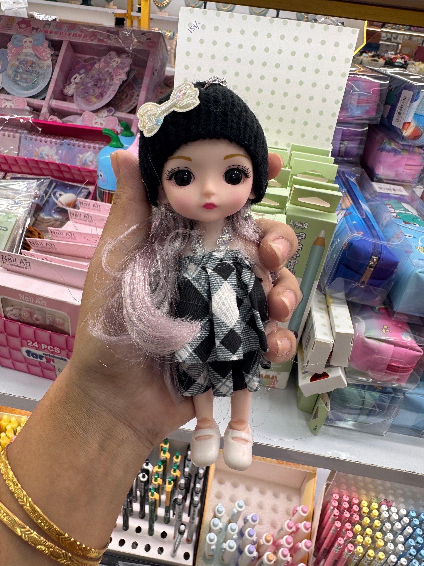Movable doll keychains