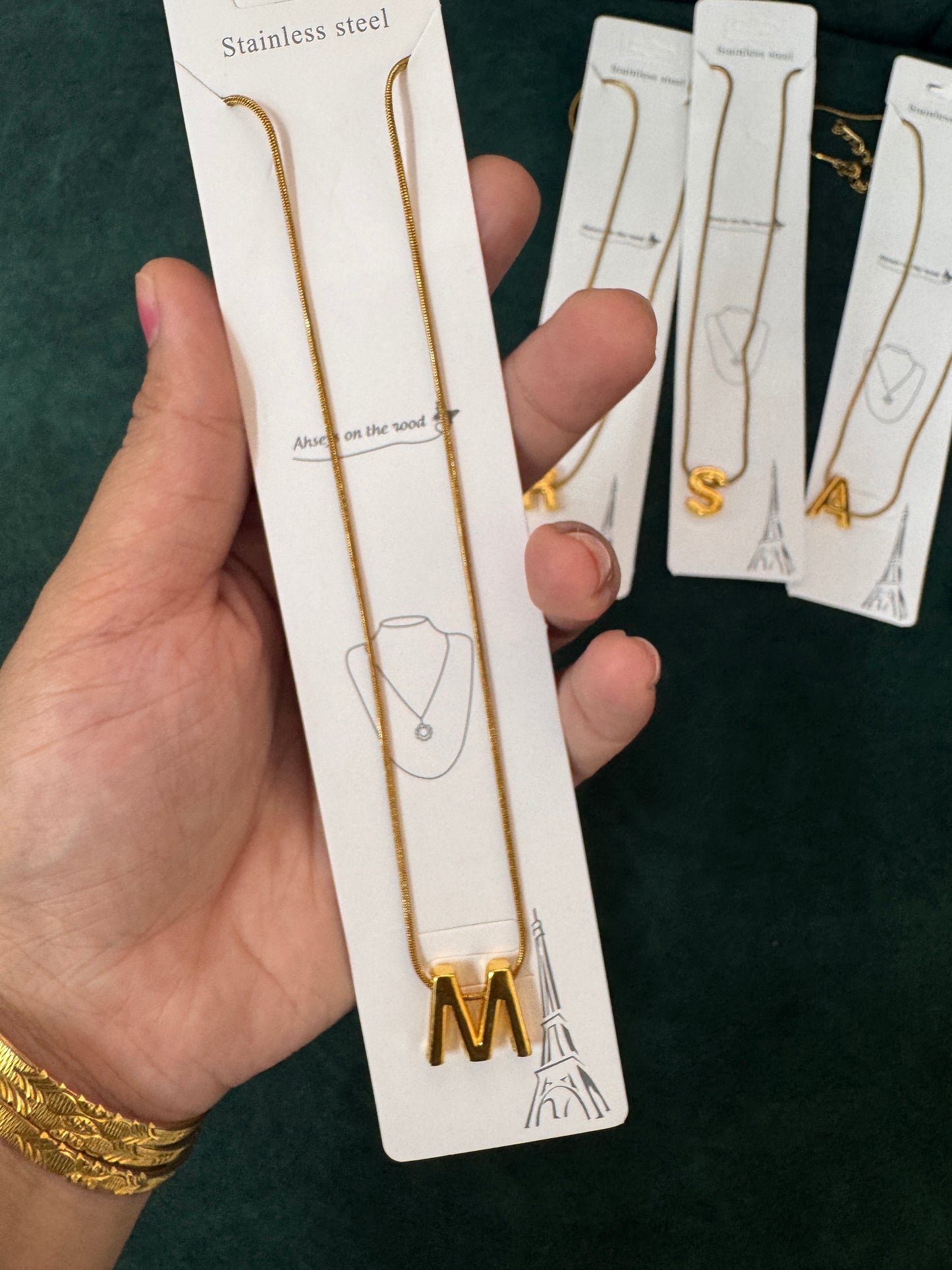 Letter anti tarnish chain