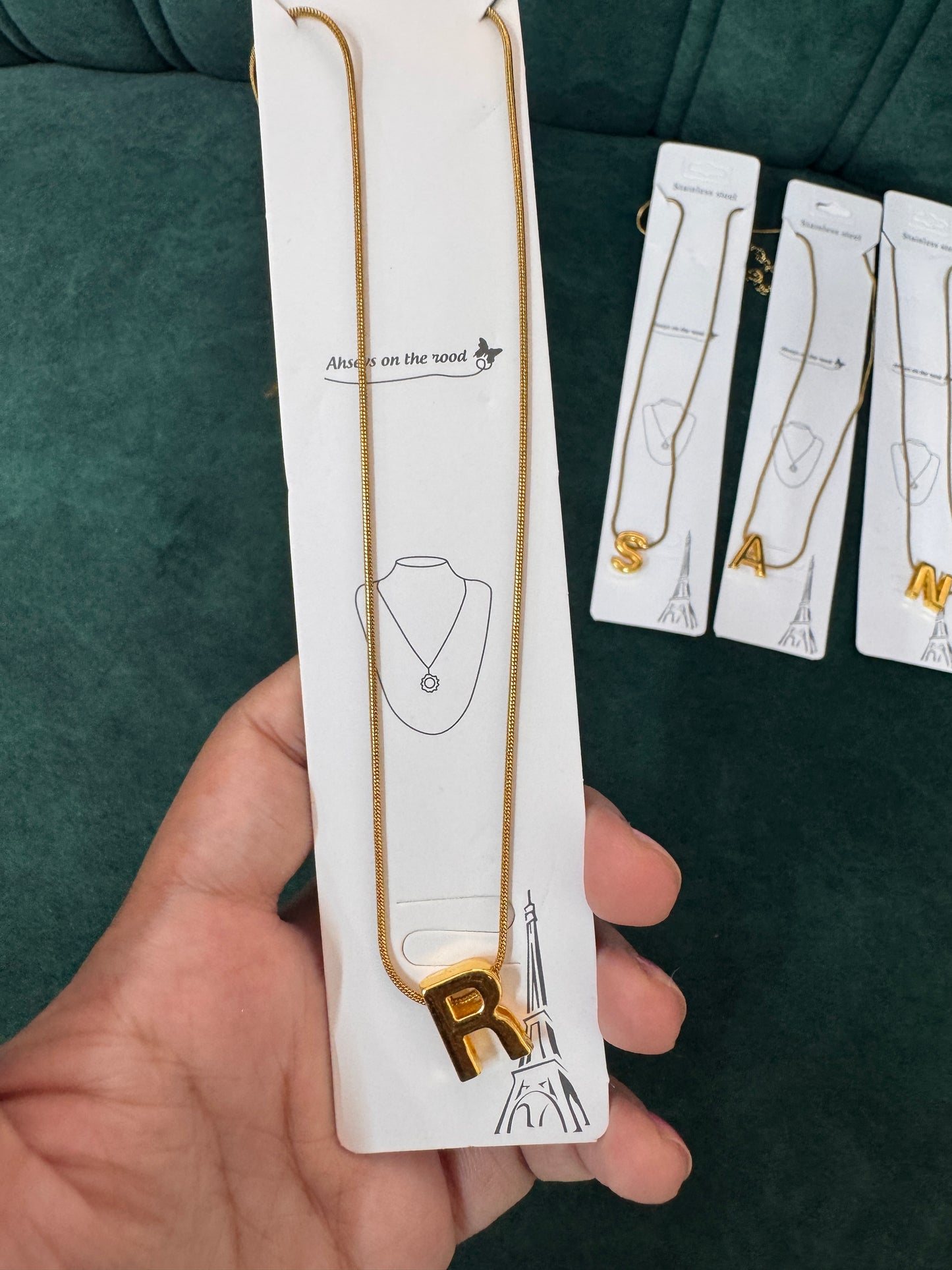 Letter anti tarnish chain