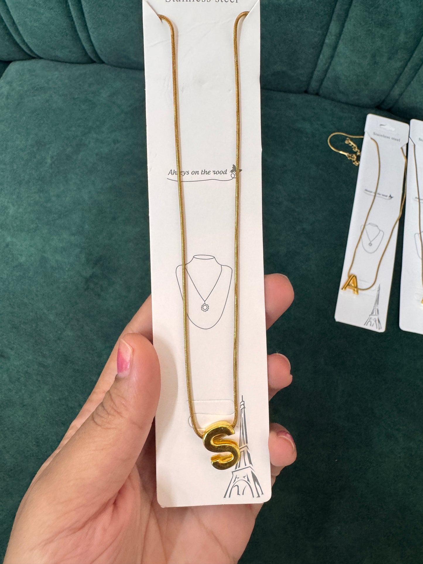 Letter anti tarnish chain
