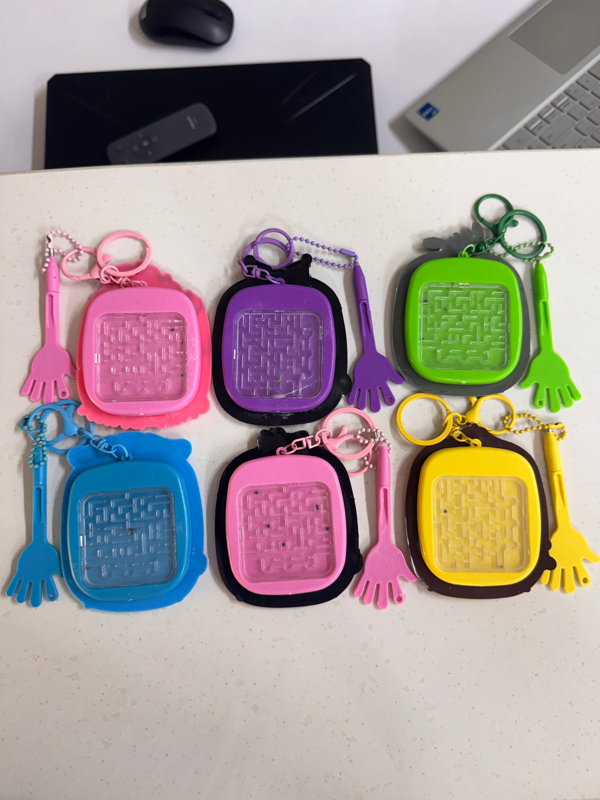 Maze puzzle keychain