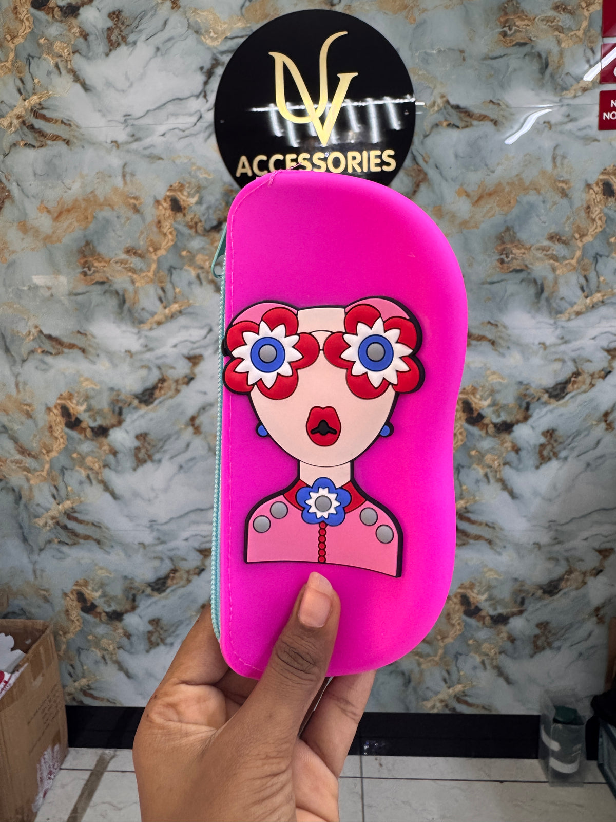 Cartoon silicone sunglasses pouches