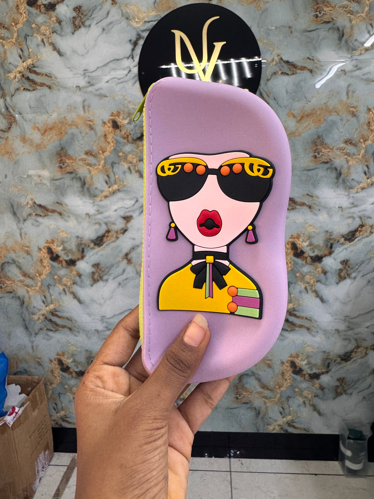 Cartoon silicone sunglasses pouches