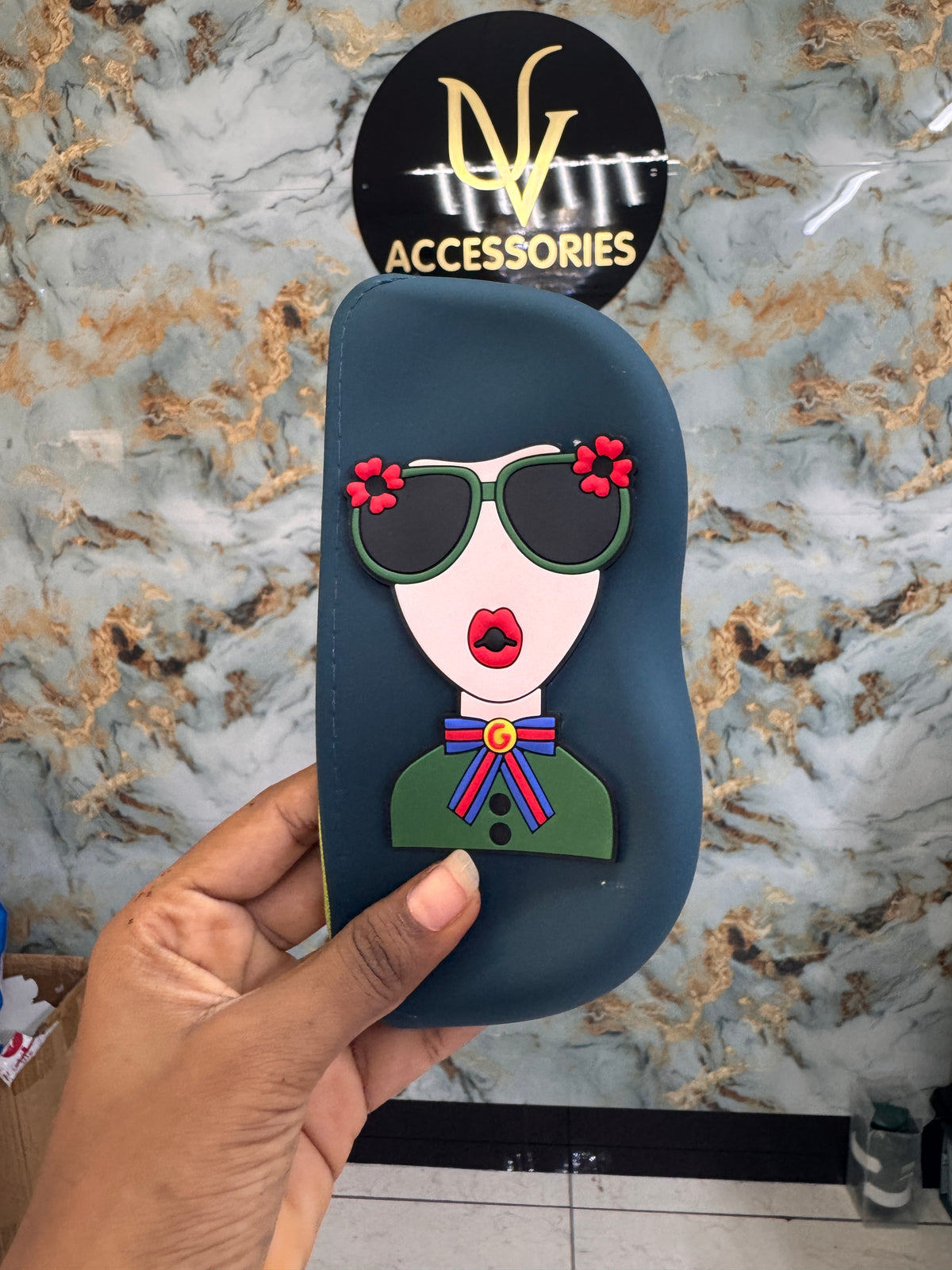 Cartoon silicone sunglasses pouches