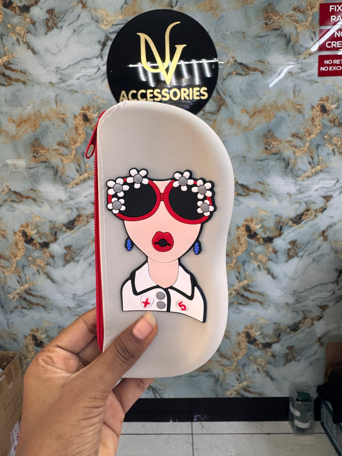 Cartoon silicone sunglasses pouches