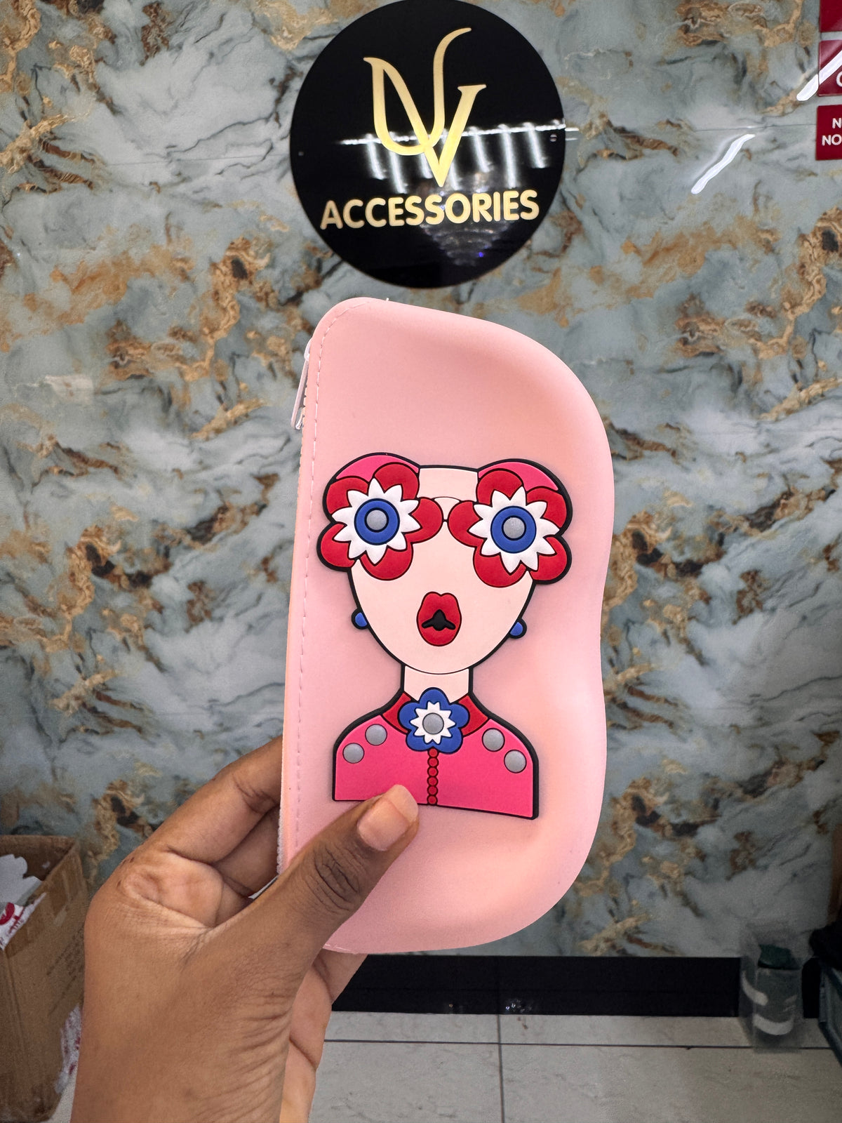 Cartoon silicone sunglasses pouches