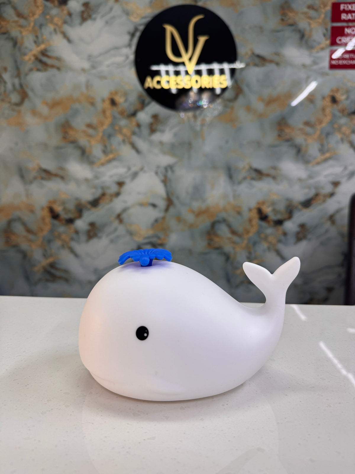 Whale silicone LED night lamp