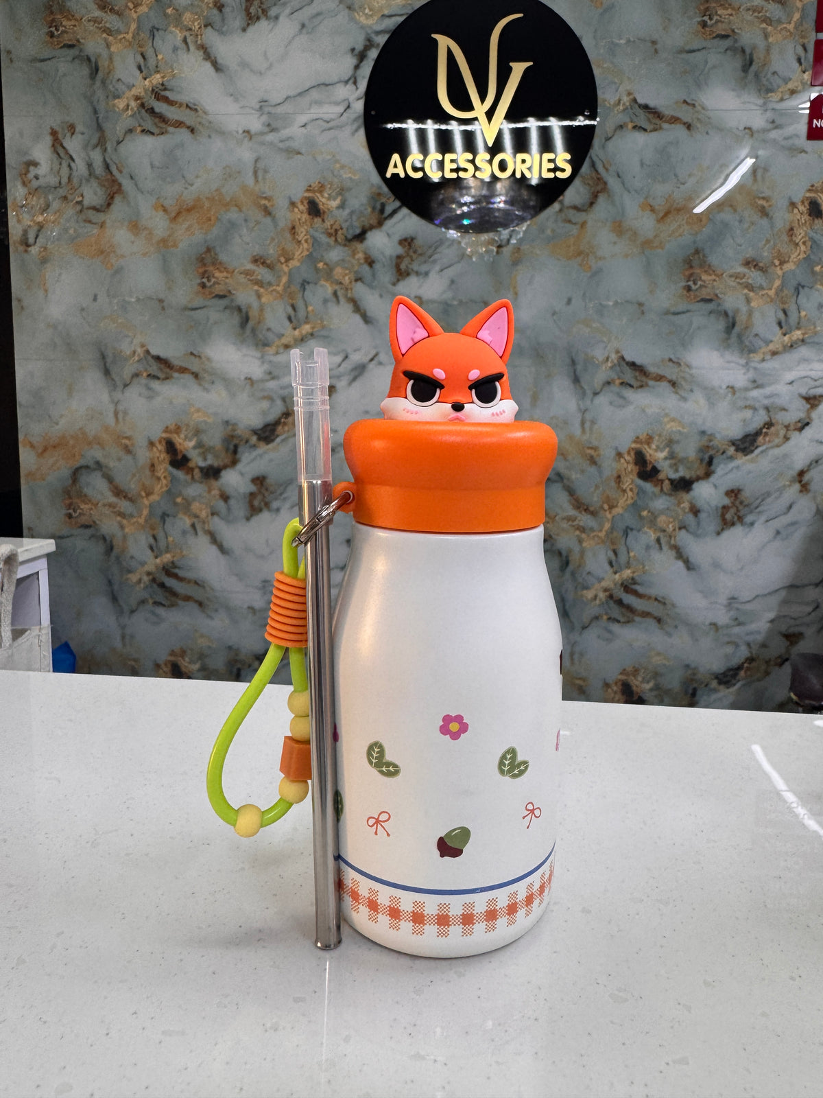 Cartoon fox stainless steel bottle