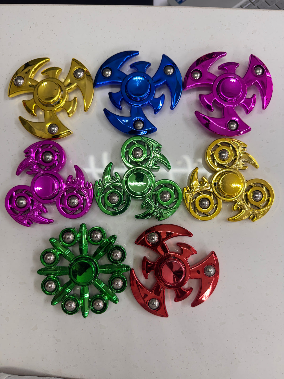Metal fidget spinners