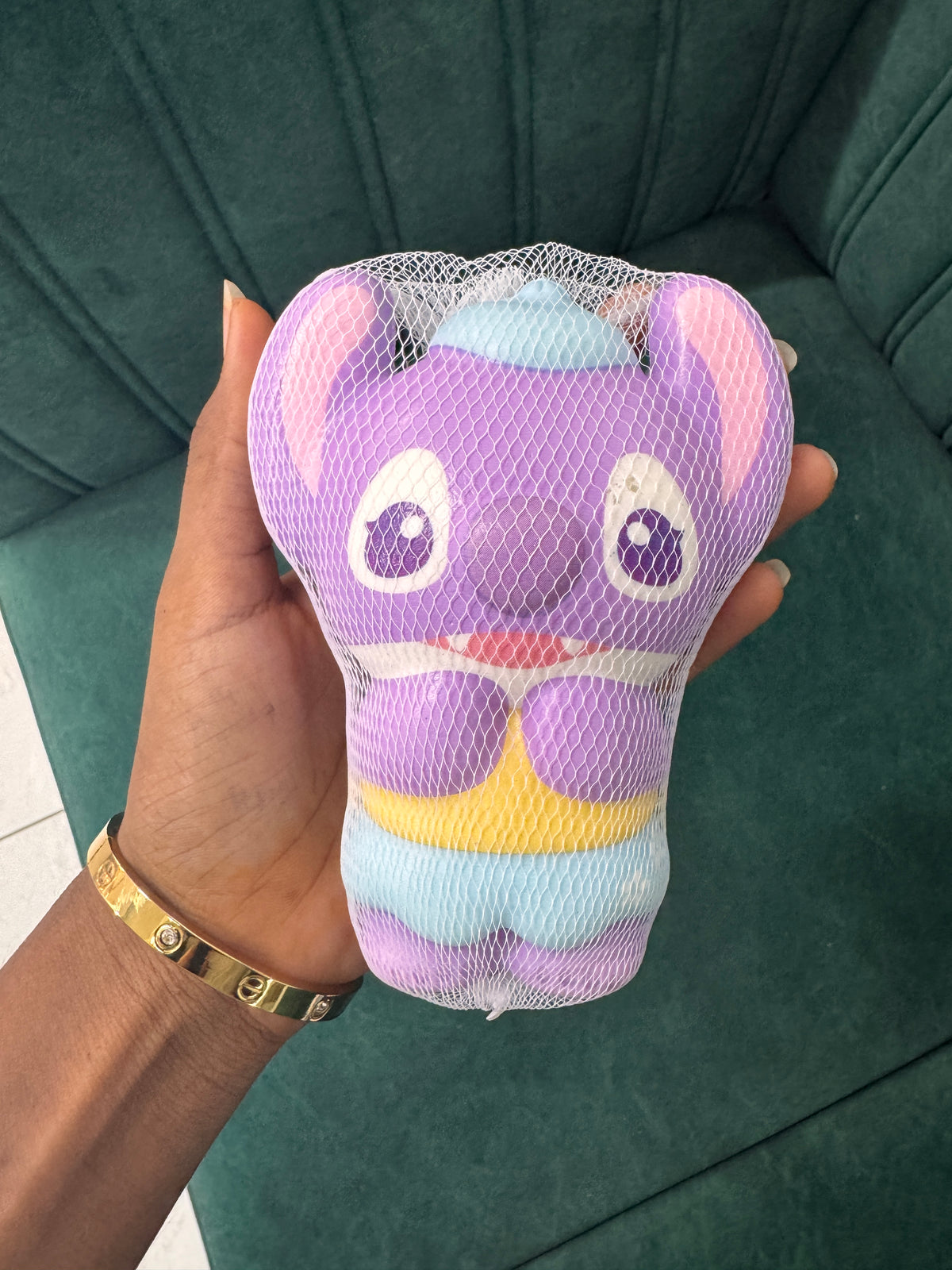 Character-themed squishy mesh toy
