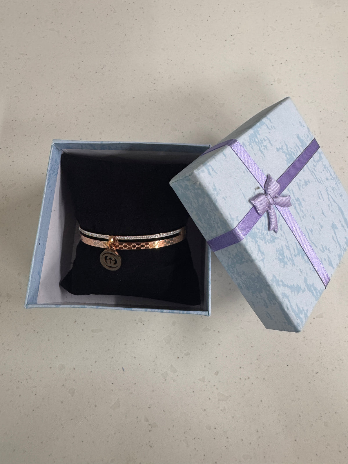 Rose gold stainless steel anti tarnish Kada