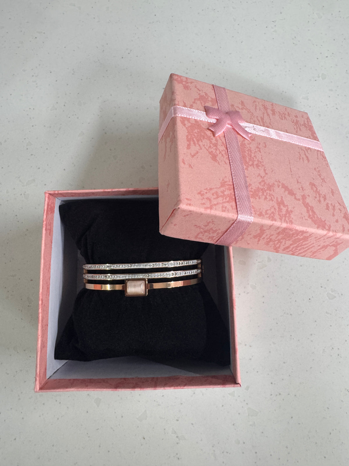 Triple-layered anti tarnish cuff bracelet kada