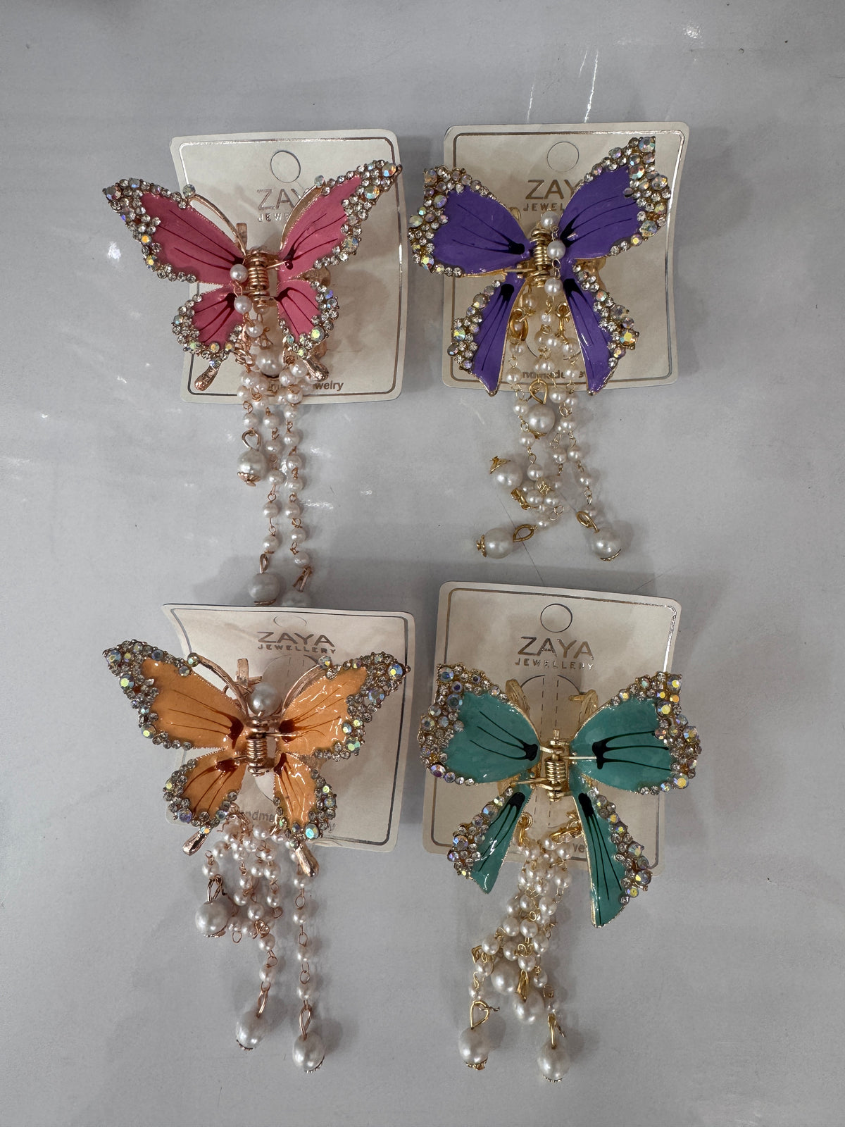 Butterfly tassel hair clutchers