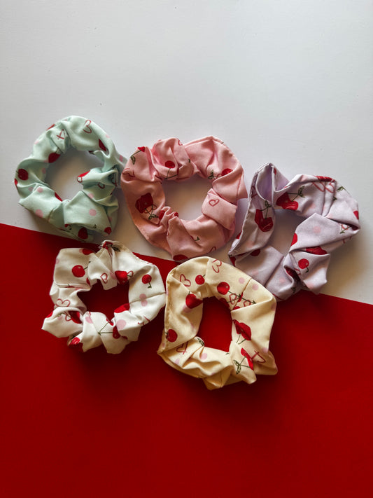 Cherry scrunchies