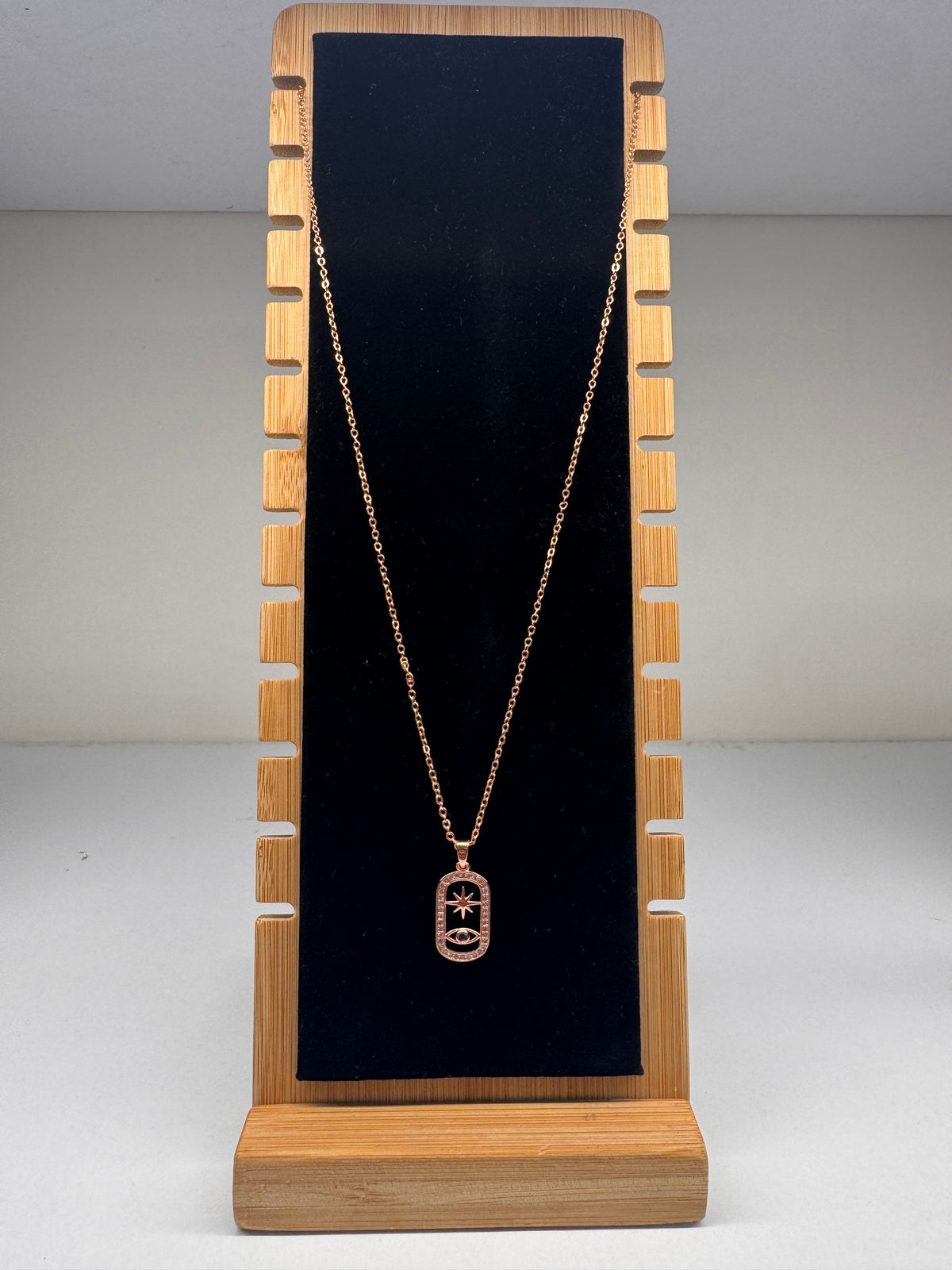 Celestial evil eye tag pendant