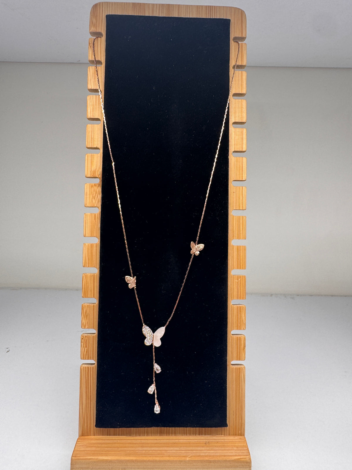 Butterfly lariat necklace