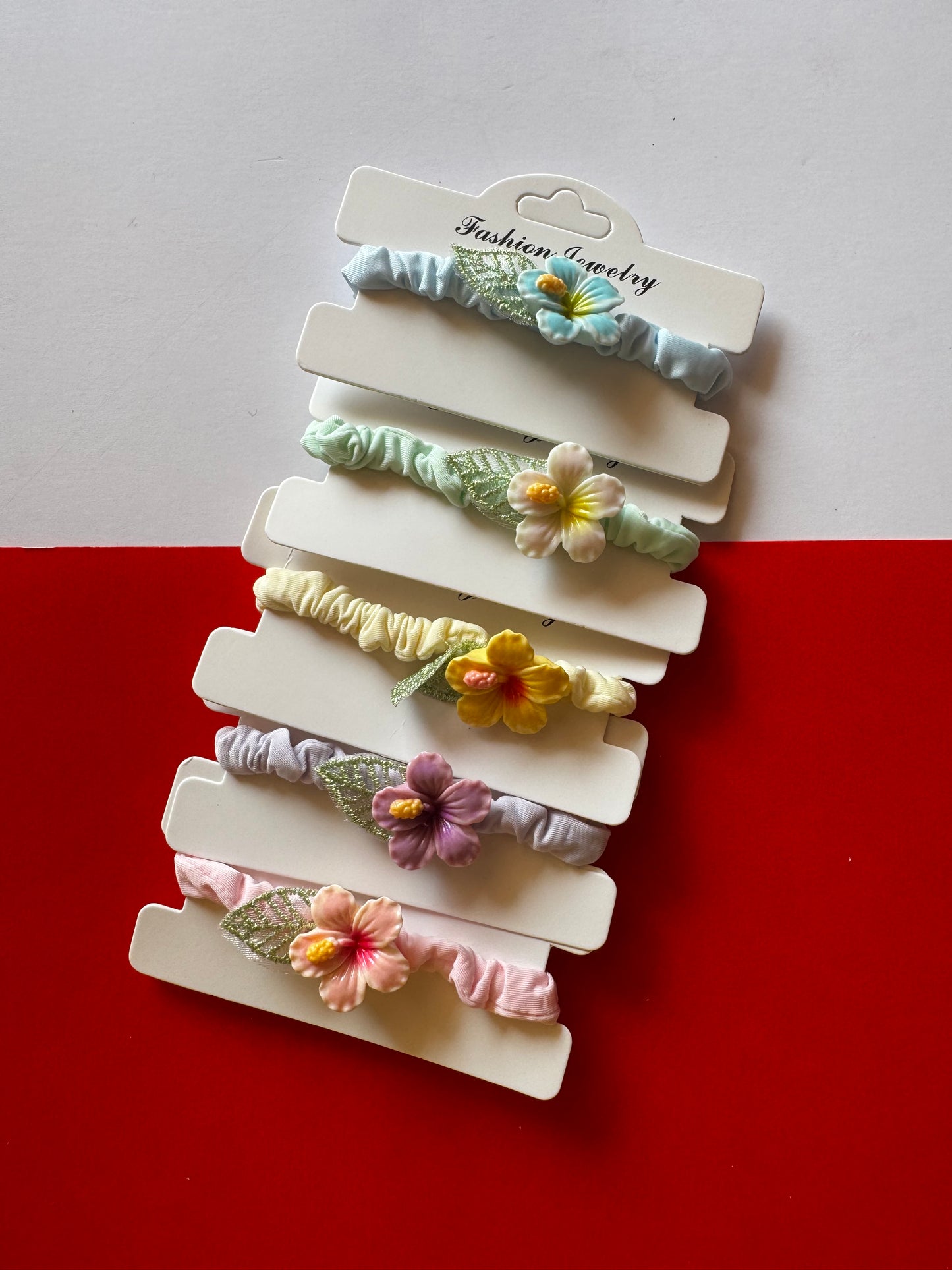 Mini flower scrunchies