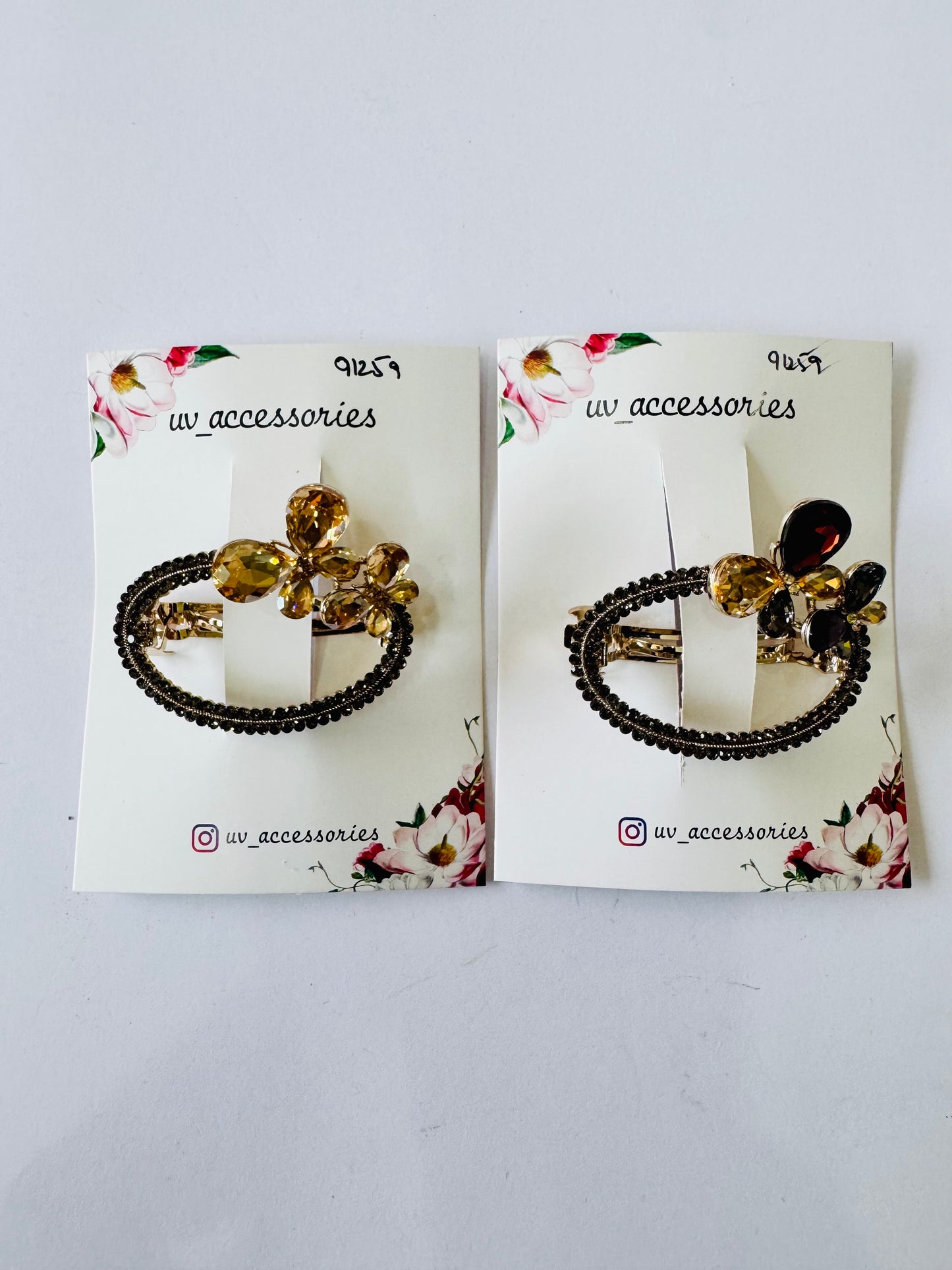 Butterfly round barrette clips