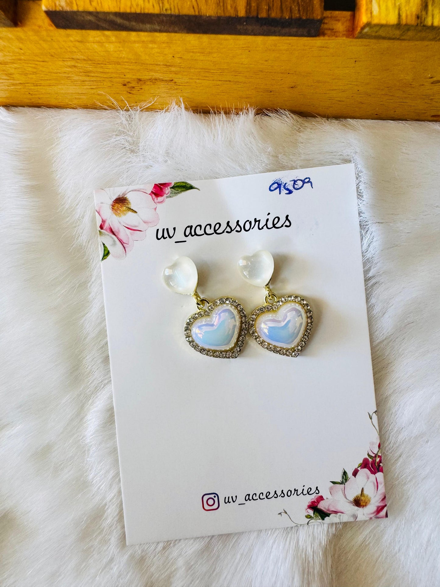 pearl heart earrings